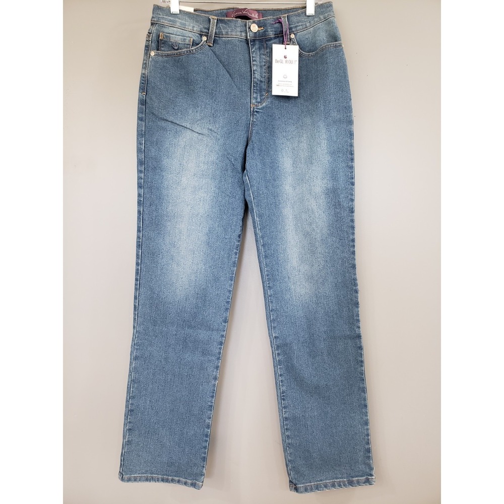 NEW Gloria Vanderbilt Amanda Jeans Sz 10 Average Blue Classic Rise Tapered Leg